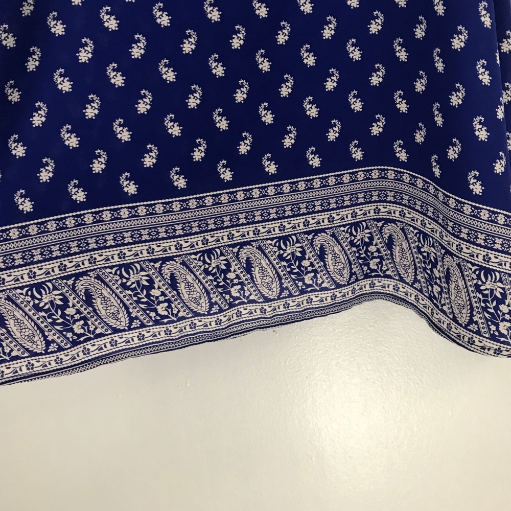 Emetla Blue and White Floral Tank Dress Medium - Picture 4 of 8